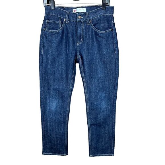 Levi’s Jeans 511 Slim Blue Dark Wash 5 Pocket Zip Button Front W28 L28 Size 16R - Picture 1 of 12